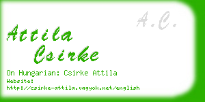 attila csirke business card